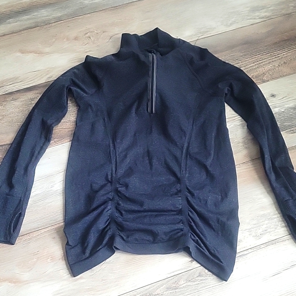 Athleta Fast Track Half Zip Pullover Dark Gray Si… - image 1